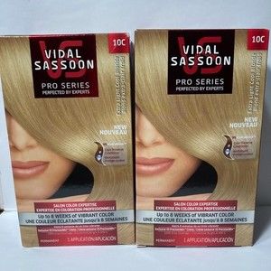 2 Vidal Sassoon Hair Color Dye 10c Extra Light Cool Blonde DISCONTINUED
